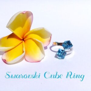 Swarovski Adjustable Open Cube ring