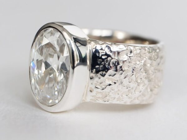 Radiant Ripple Hammered Sterling Silver Ring